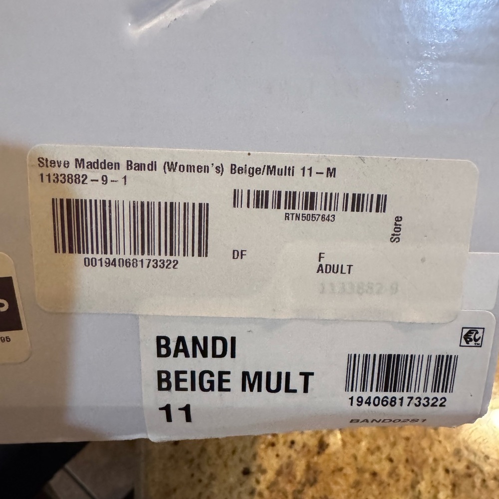 Steve Madden Bandi Beige Multi Sandals